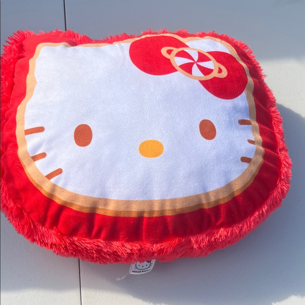 Hello Kitty Red and White Plush Cushion